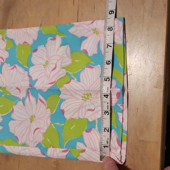 LAUREN RALPH LAUREN CROP FLORAL PRINT COTTON PANTS SZ 14 - Picture 8 of 10